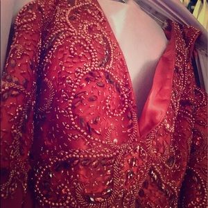 Designer Alyce A line flowing gown